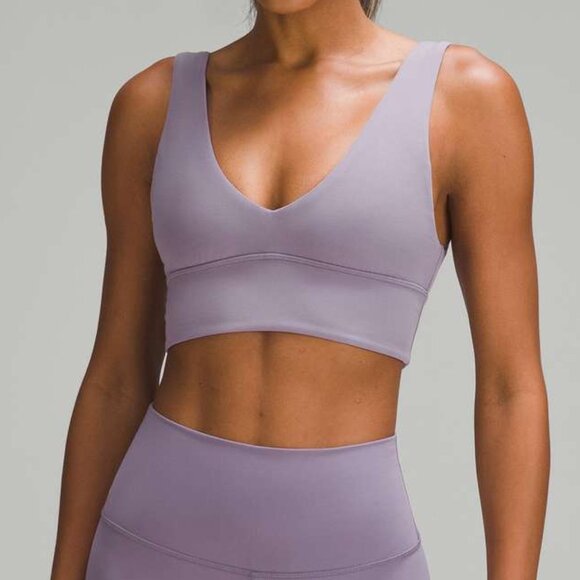 lululemon Align V-Neck Bra *Light Support, A/B Cup • Size 8 • Purple Ash - Picture 1 of 7